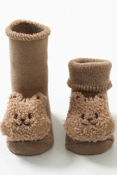 Boucle Teddy Slipper Socks For Little Feet - Slippers
