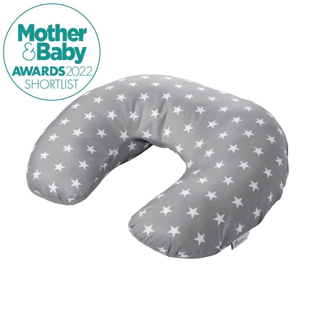 Breast Feeding Nursing Pillow  - Grey with Stars (COVER ONLY)-1