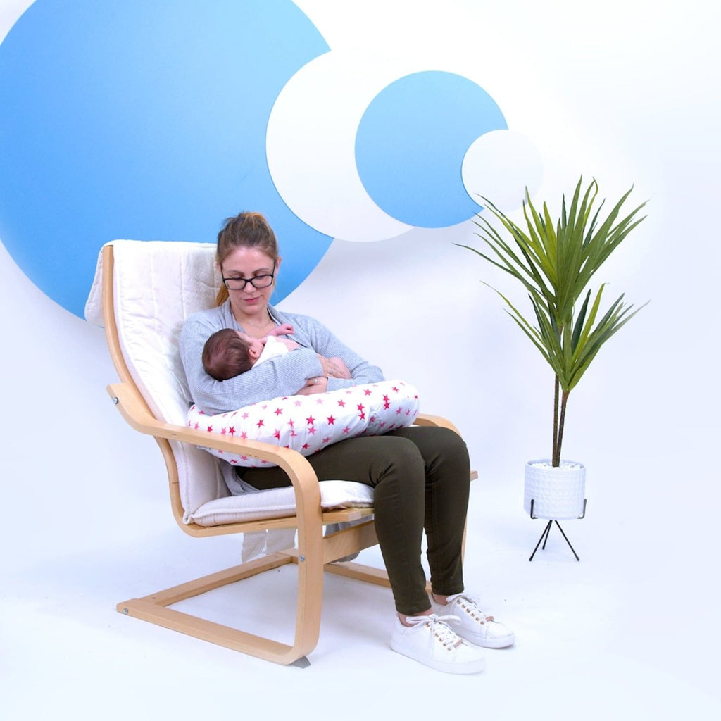 Breast Feeding Nursing Pillow - Little Pink Star (COVER ONLY) - Nursing Pillow Covers