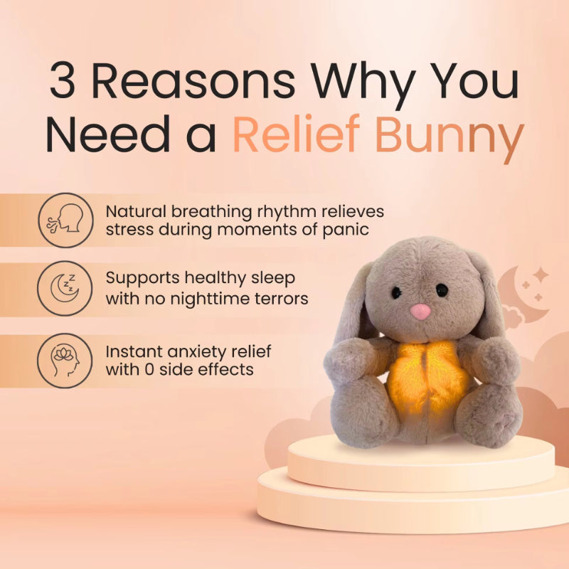 Breathing Bunny Comforter – Soothing Sensory Plush Toy for Newborns - Baby Comfort & Sleep