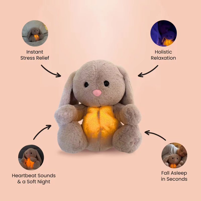 Breathing Bunny Comforter – Soothing Sensory Plush Toy for Newborns - Baby Comfort & Sleep