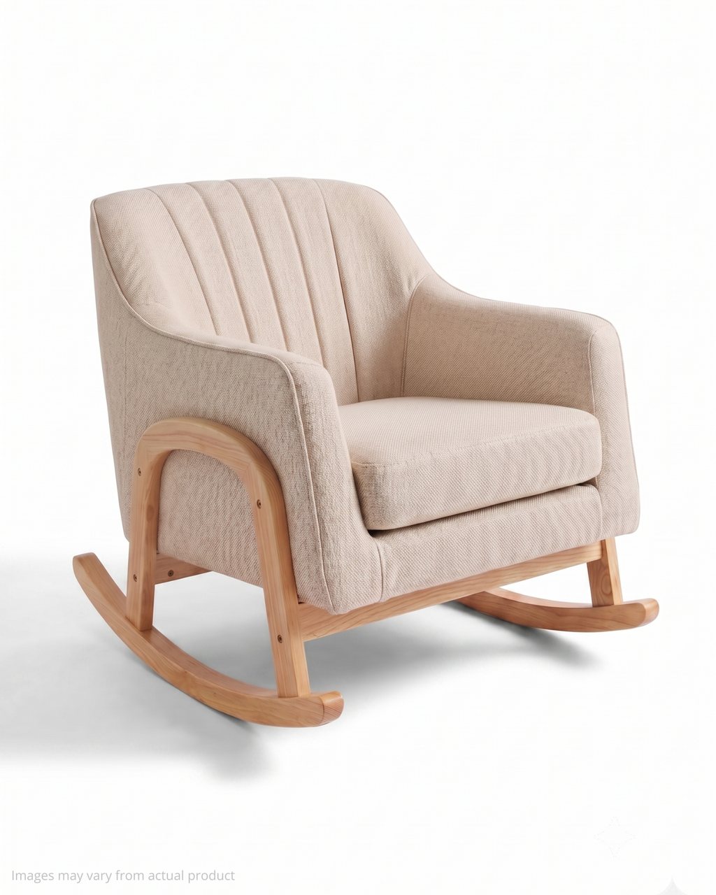 Bristam Nursing Chair - Natural & Oak With Stool - Nursing Chair