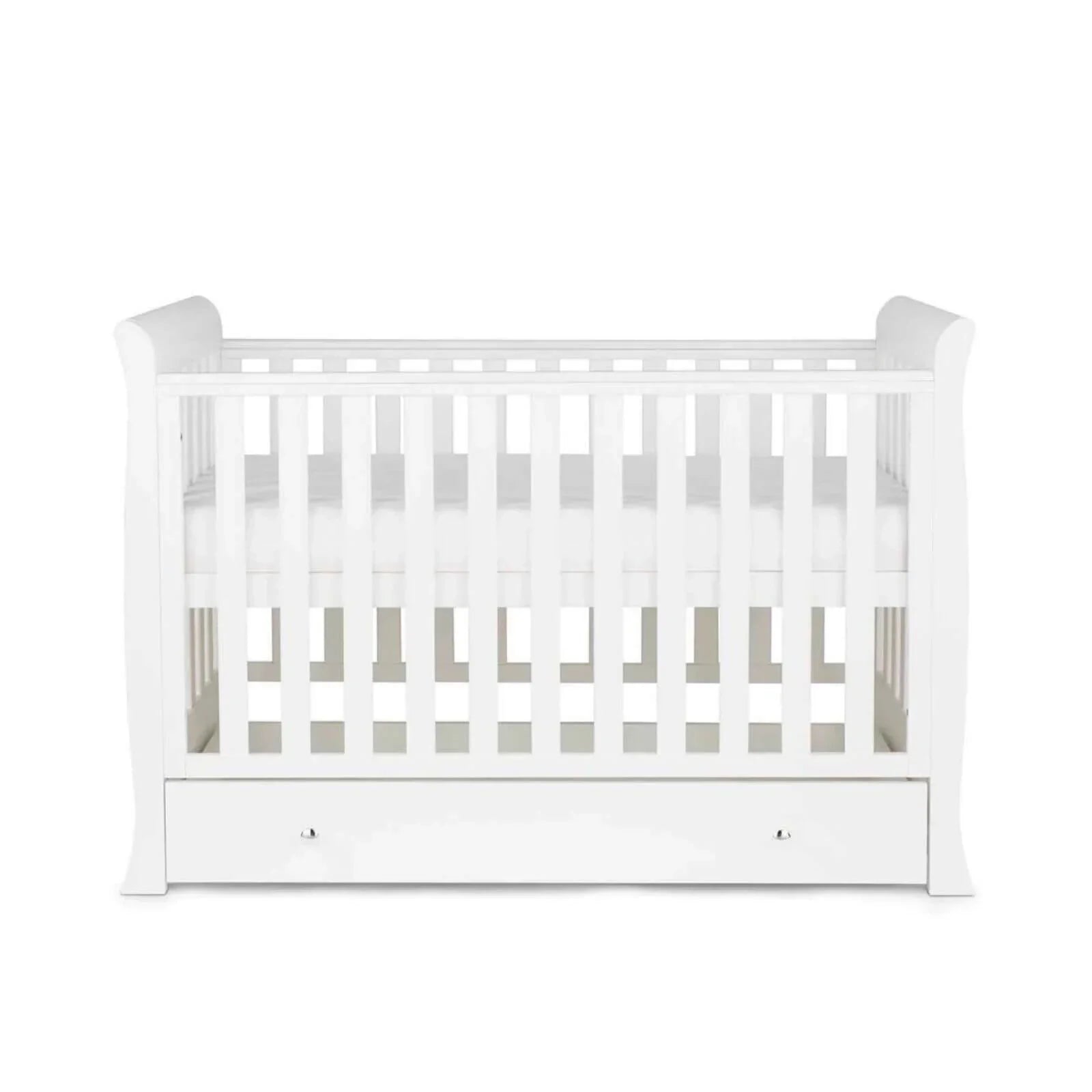 Ickle Bubba Snowdon 4 in 1 Mini 2 Piece Furniture Set White - Fibre Mattress