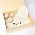 Cable Knit Cashmere and Sensory Balls - Ivory - Ivory - Baby