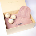 Cable Knit Cashmere and Sensory Balls - Rosewood - Rosewood - Baby