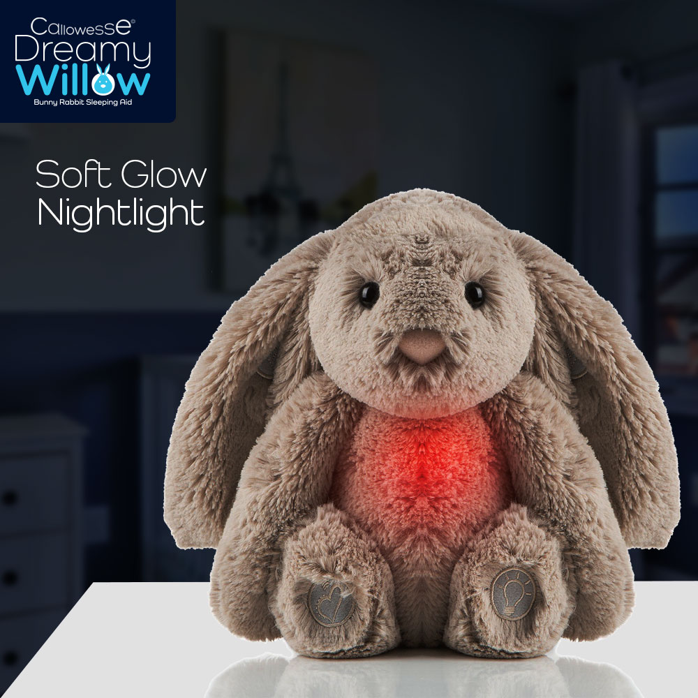 Callowesse Dreamy Willow Bunny Baby Sleep Aid with Smart Cry Sensor and Night Light - Sleep Aid