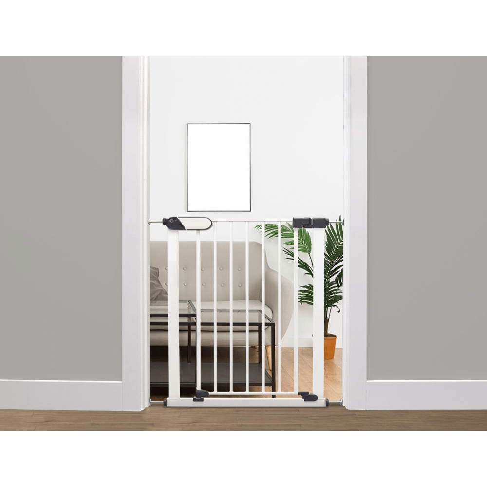 Callowesse Kemble Narrow Pressure Fit Baby & Pet Safety Gate 65-70cm x H76cm - White