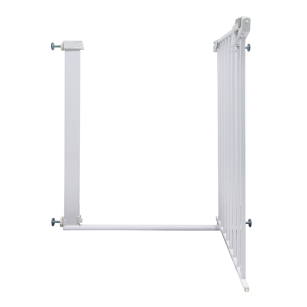 Callowesse Kishu Baby & Toddler Pressure Fit Door & Stair Safety Gate | 75-82cm x H77cm - White - Baby Gate