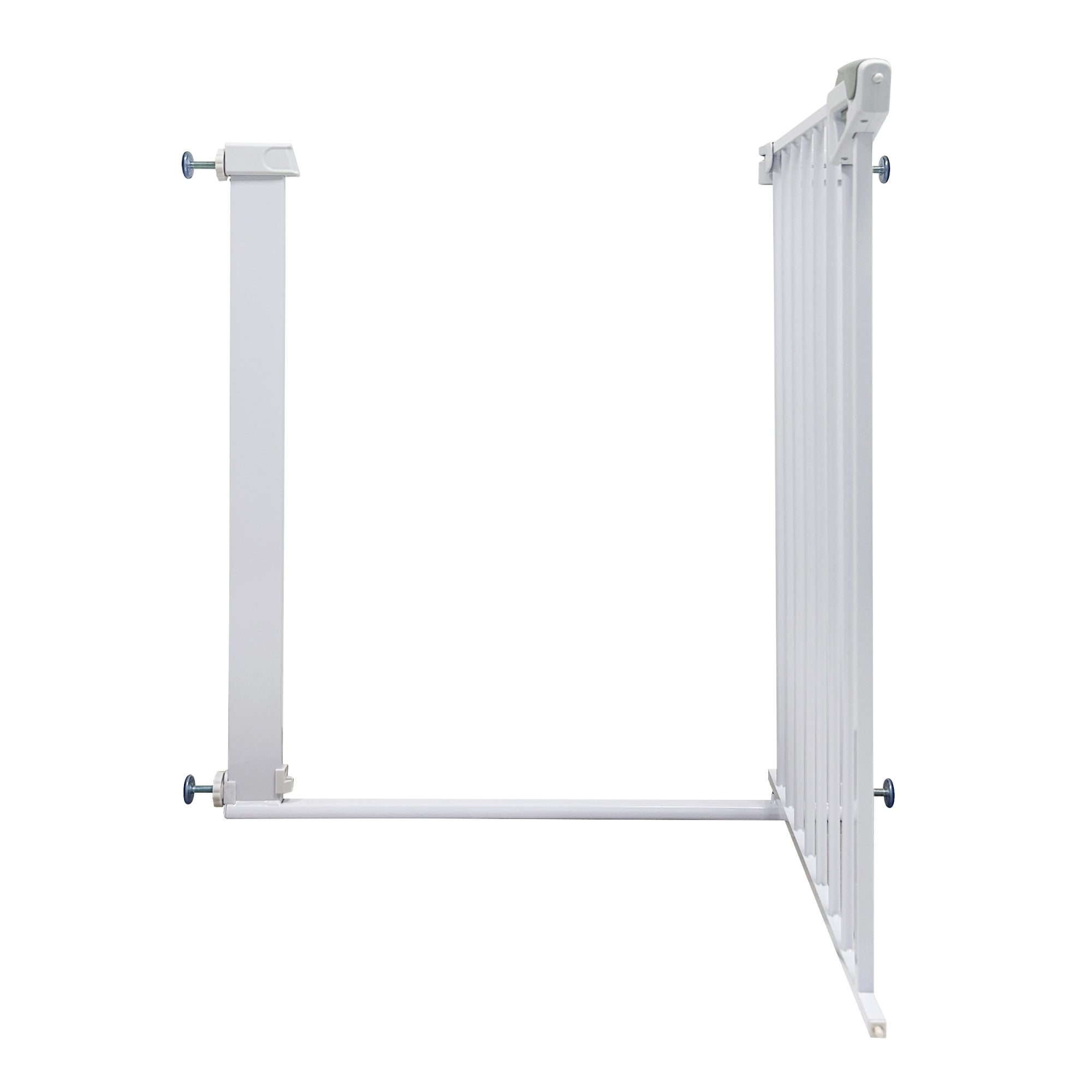 Callowesse Kishu Baby & Toddler Pressure Fit Door & Stair Safety Gate | 75-82cm x H77cm - White - Baby Gate