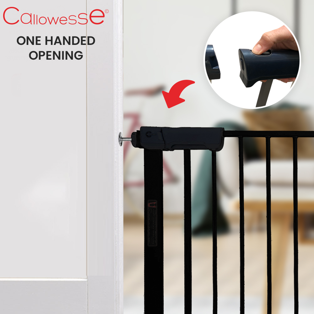 Callowesse Kuvasz Narrow Child & Pet Stair Gate 66-73cm x H76cm - Black