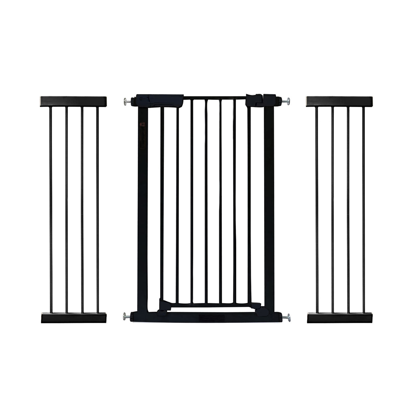 Callowesse Kuvasz Tall & Narrow Baby Stair Gate - Black - 122-129cm (+28cm Extension x 2) - Baby Gate