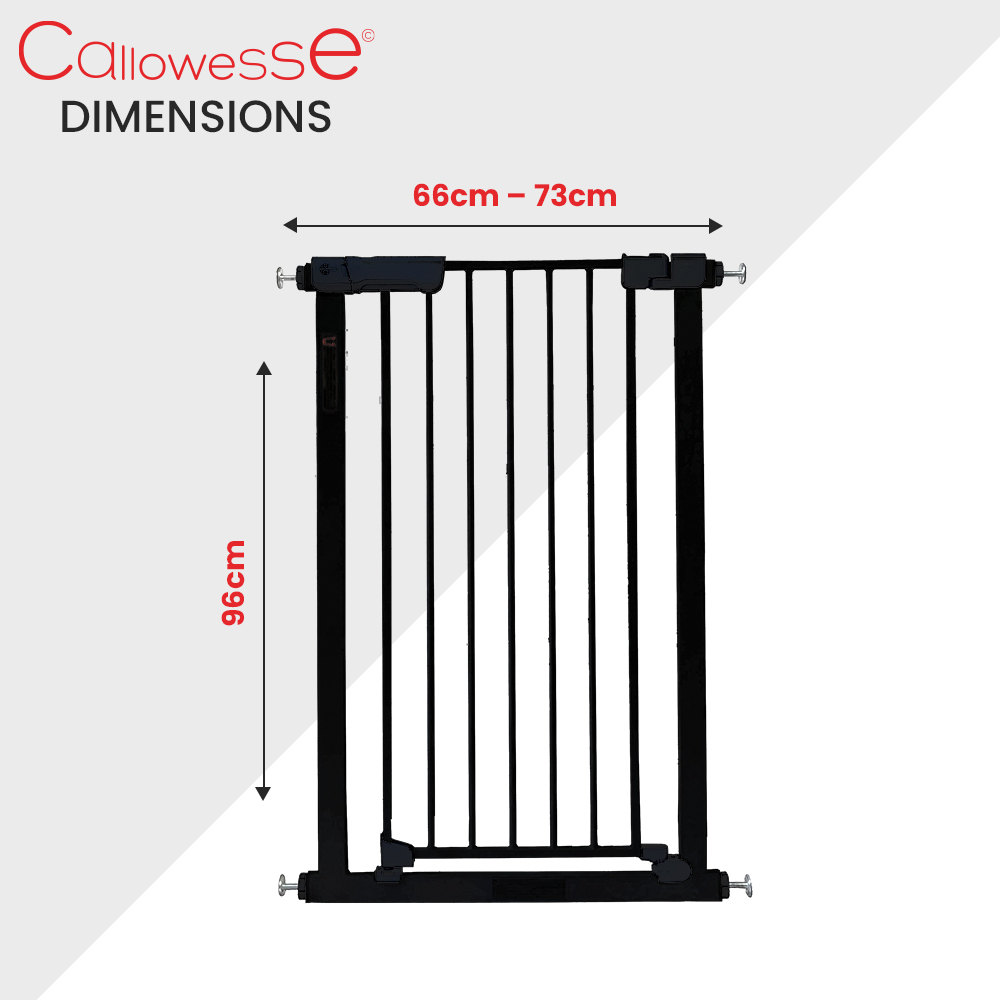 Callowesse Kuvasz Tall & Narrow Baby Stair Gate - Black - Baby Gate