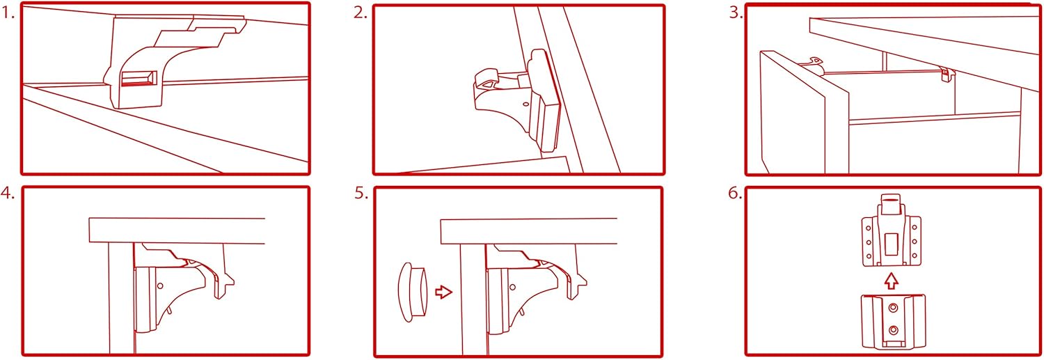 Callowesse Magnetic Cupboard & Drawer Locks – 6 Pack - Cupboard / Drawer Lock