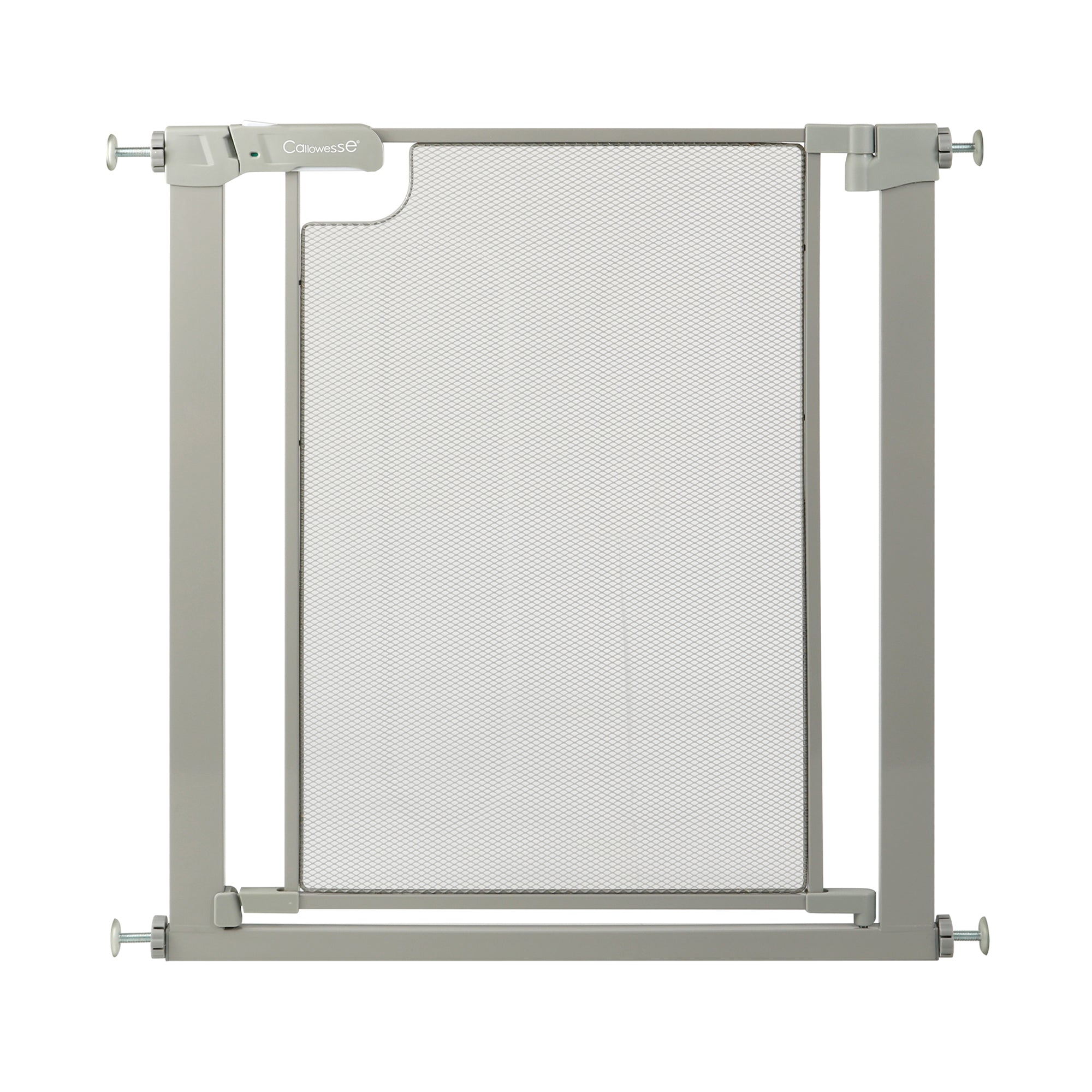 Callowesse Metal Mesh Baby Stair Gate - Ash Grey - 75-82cm (No Extensions) - Baby Gate