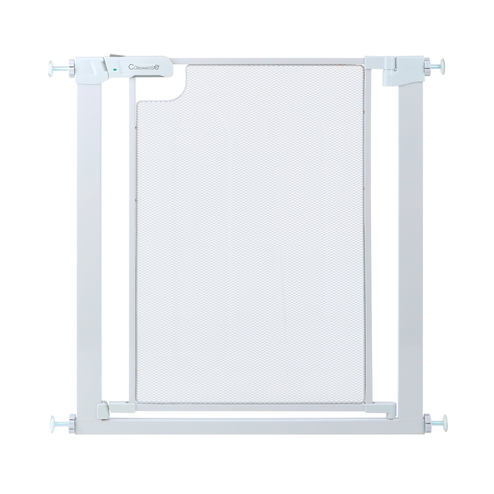 Callowesse Metal Mesh Baby Stair Gate - Glacial White - 75-82cm (No Extensions) - Baby Gate