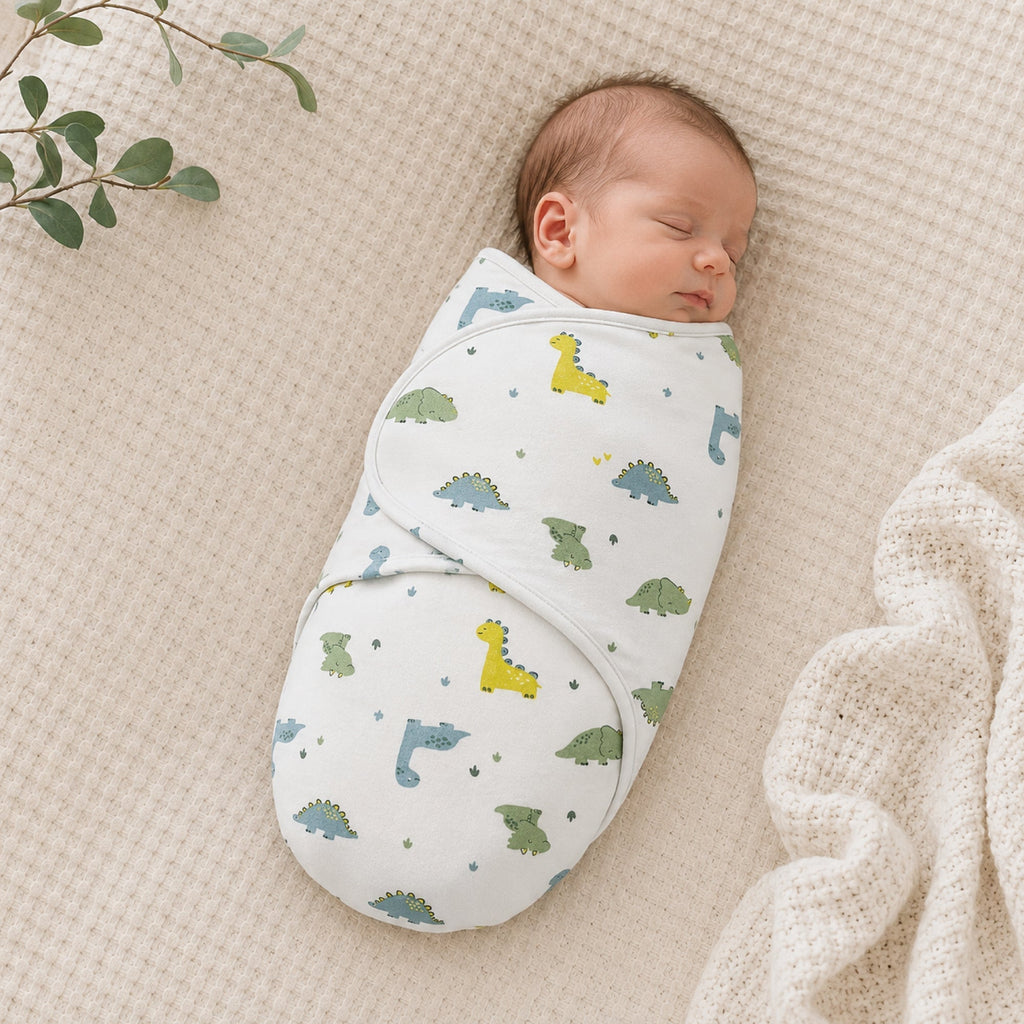 Callowesse Newborn Baby Swaddle 0-3 Months 0.5 TOG - Dinky Dinos - Swaddle