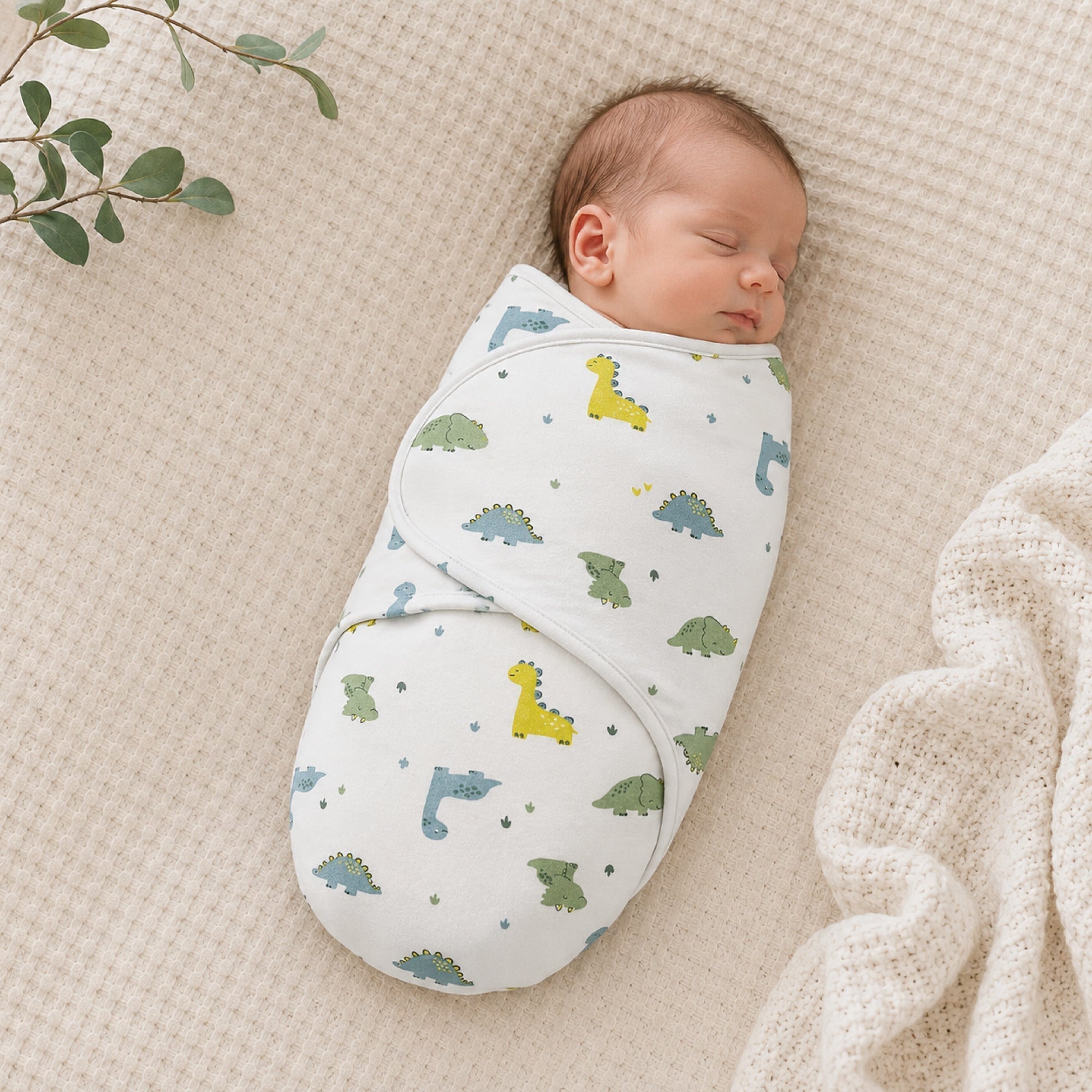 Callowesse Newborn Baby Swaddle 0-3 Months 0.5 TOG - Dinky Dinos - Swaddle