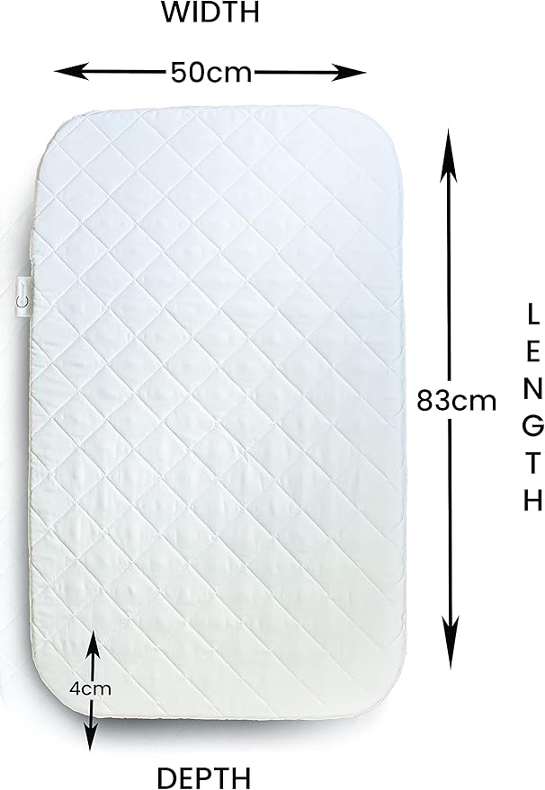 Callowesse Next2Me Mattress | Soft Quilted Microfibre Baby Crib Mattress | Hypoallergenic Breathable & Machine Washable