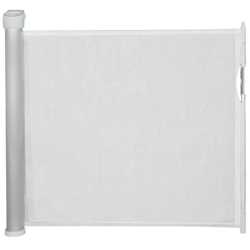 Callowesse Omni-Directional Retractable Stair Safety Gate 0-130cm – White & Silver - Baby Gate