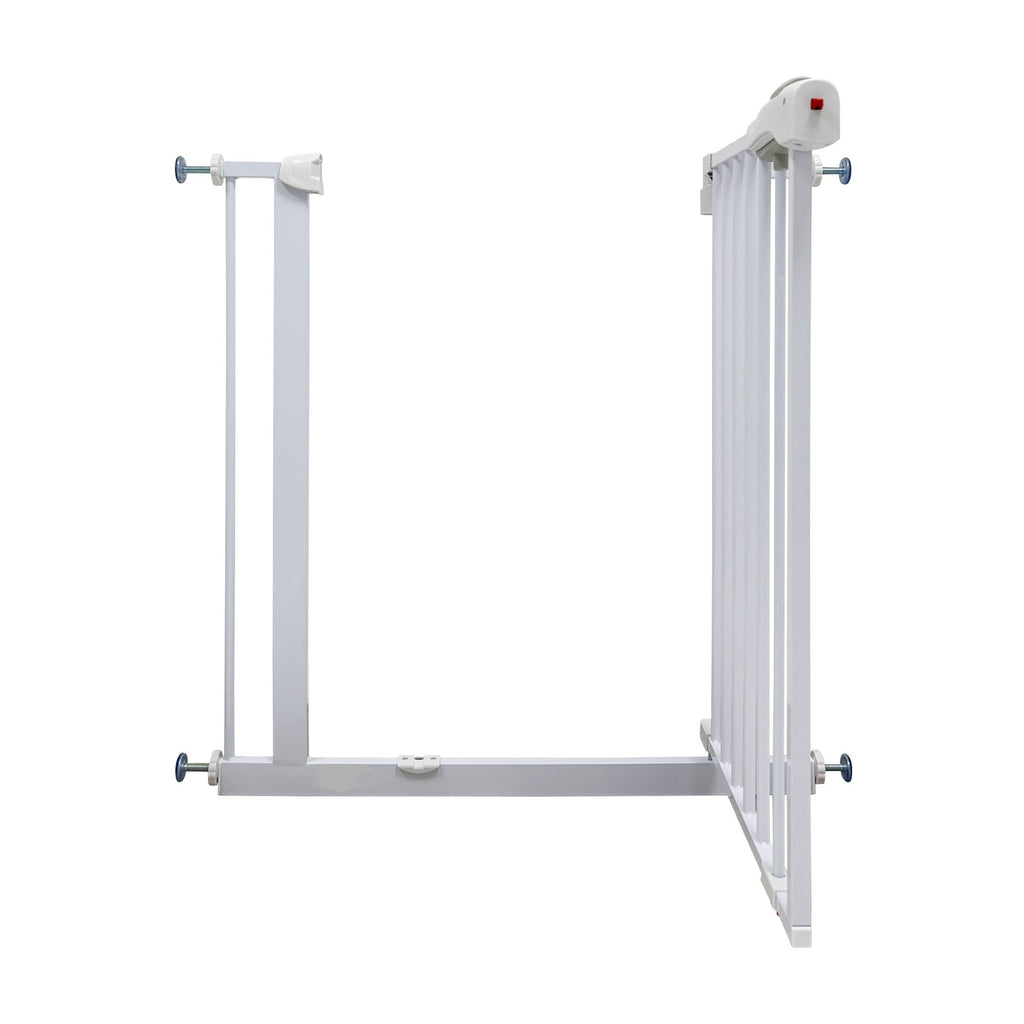 Callowesse Shiba Easy Close Baby & Toddler Pressure Fit Door & Stair Safety Gate | 75-85cm x H78cm - White - Baby Gate