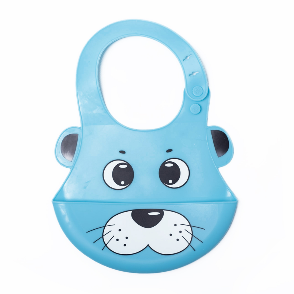 Callowesse Silicone Character Crumb Catcher Bib - Blue - Bib / Placemat