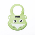 Callowesse Silicone Character Crumb Catcher Bib - Green - Bib / Placemat