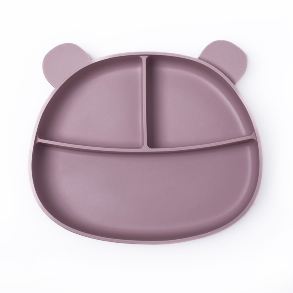 Callowesse Silicone Divided Suction Plate - Pale Mauve - Plate / Bowl