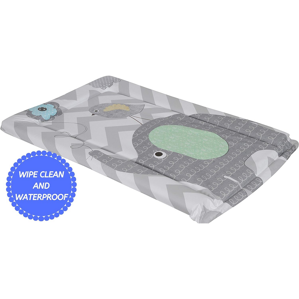 Callowesse Soft Foam Baby Changing Mat - Elephant Chevron Grey - Changing Mat
