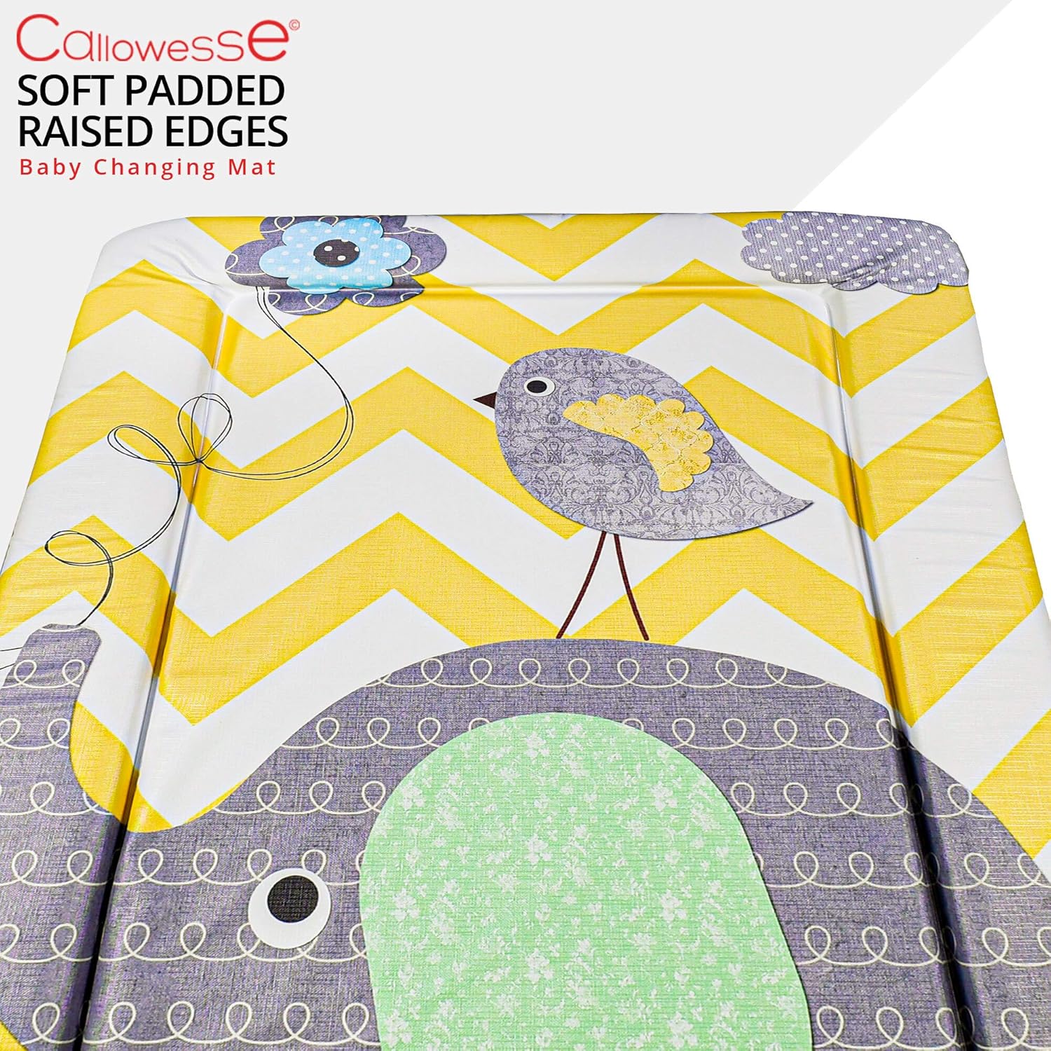 Callowesse Soft Foam Baby Changing Mat - Elephant Chevron - Changing Mat