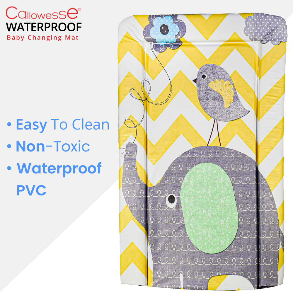 Callowesse Soft Foam Baby Changing Mat - Elephant Chevron - Changing Mat