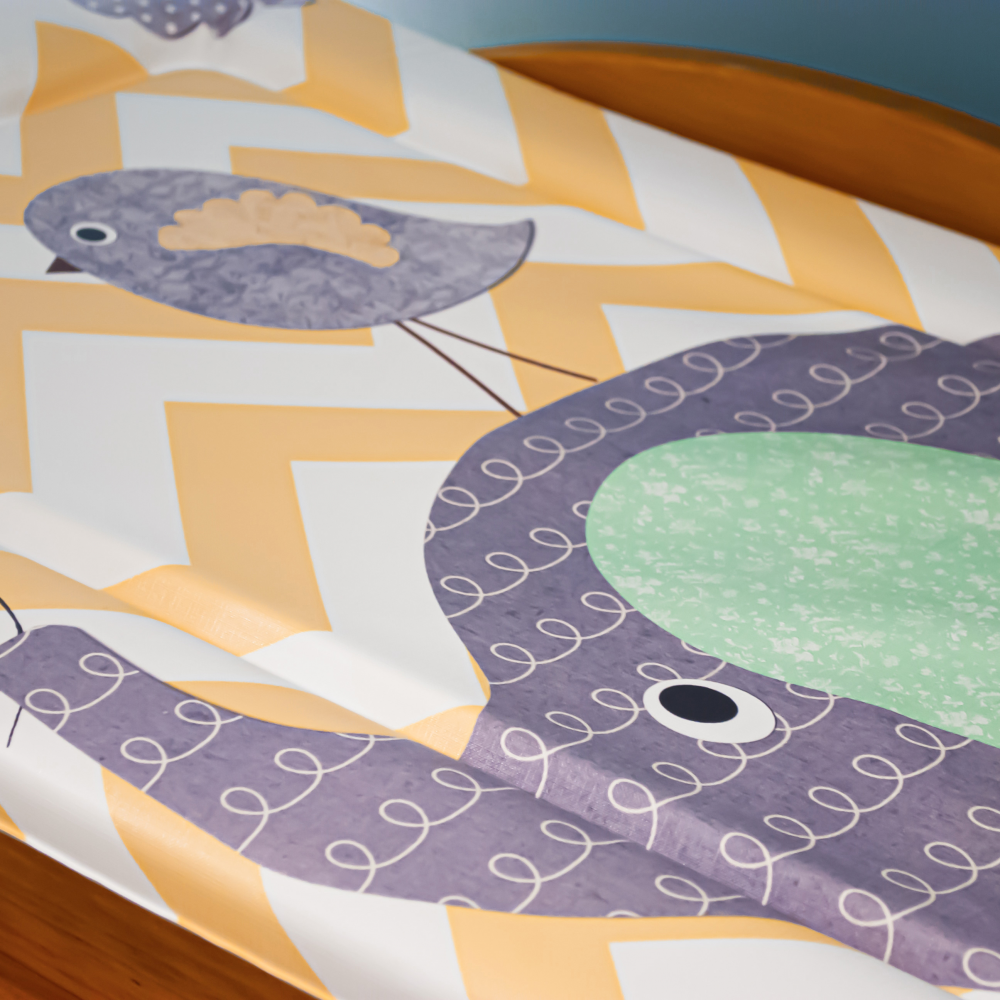 Callowesse Soft Foam Baby Changing Mat - Elephant Chevron - Changing Mat