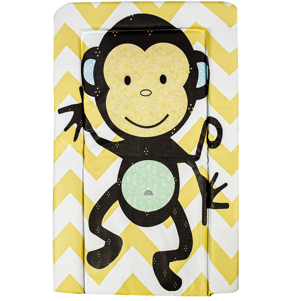 Callowesse Soft Foam Baby Changing Mat - Monkey Chevron - Changing Mat