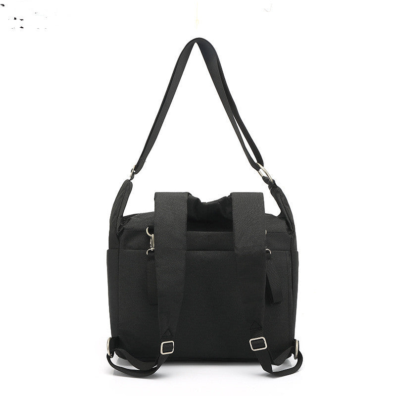 Cartoon Double Shoulder Mother And Baby Bag Set - Black