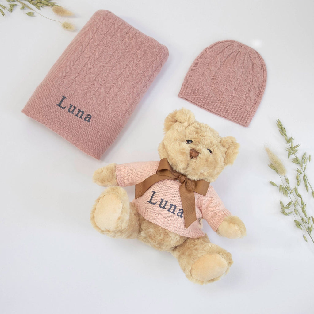 Cashmere and Teddy Gift Set - Rosewood - Rosewood - Baby