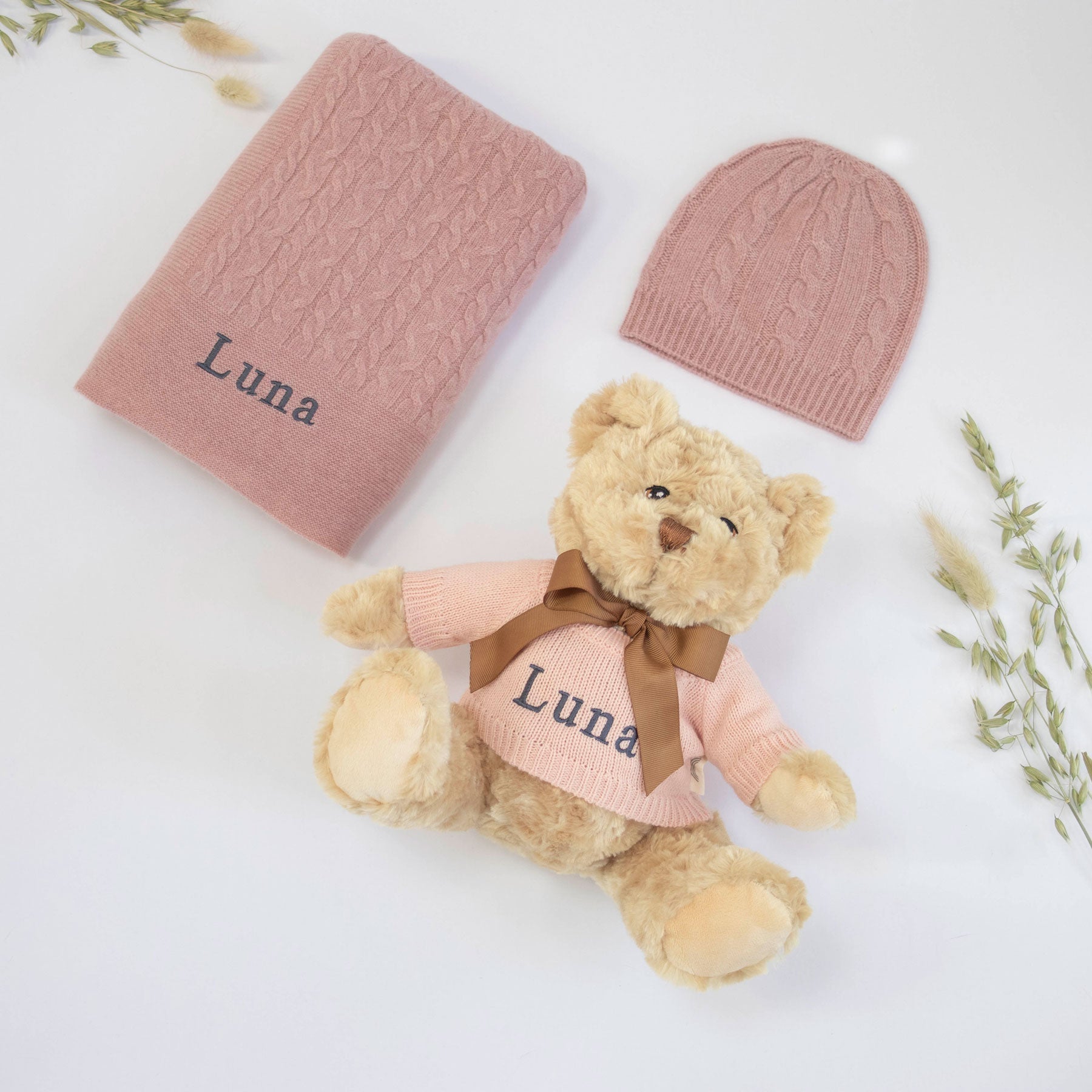 Cashmere and Teddy Gift Set - Rosewood - Rosewood - Baby
