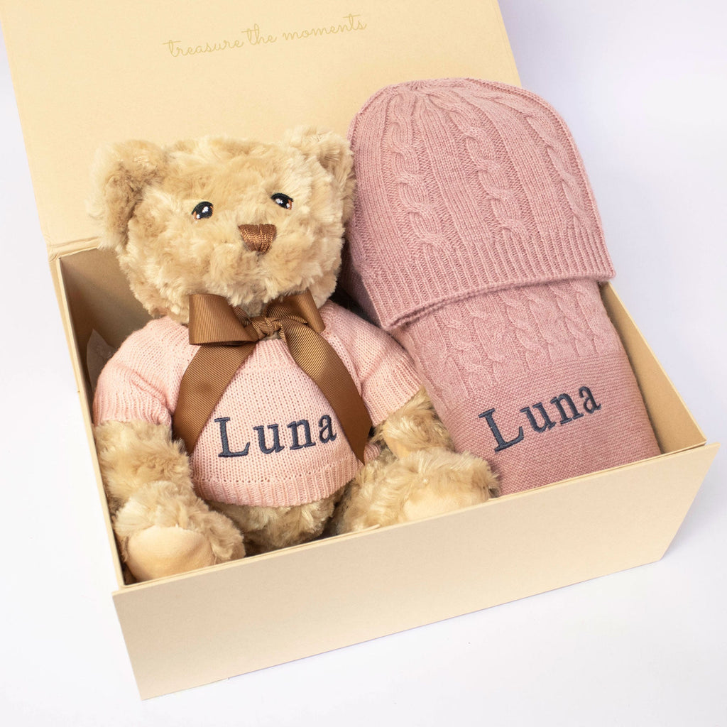 Cashmere and Teddy Gift Set - Rosewood - Rosewood - Baby