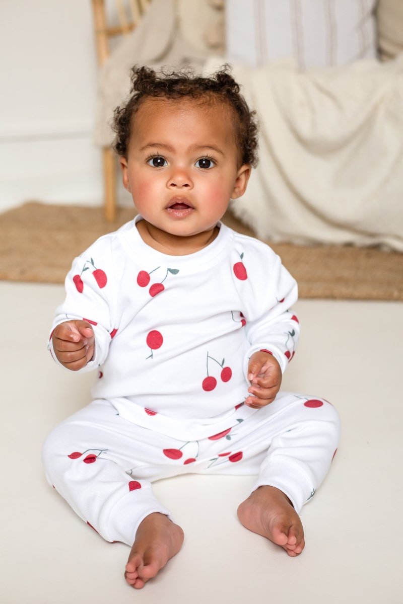 Cherry Bamboo & Organic Cotton Two-Piece Set Long Sleeve Pyjamas - Pyjamas