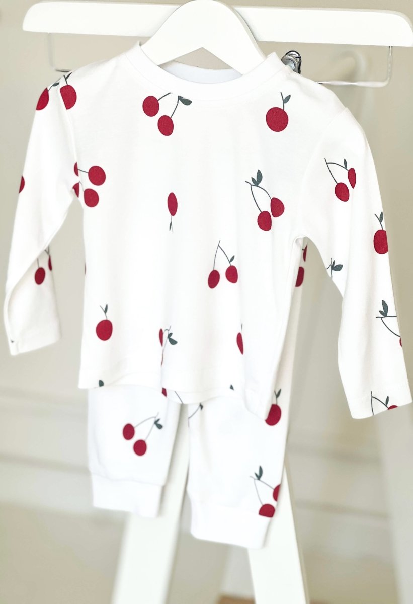 Cherry Bamboo & Organic Cotton Two-Piece Set Long Sleeve Pyjamas - Pyjamas