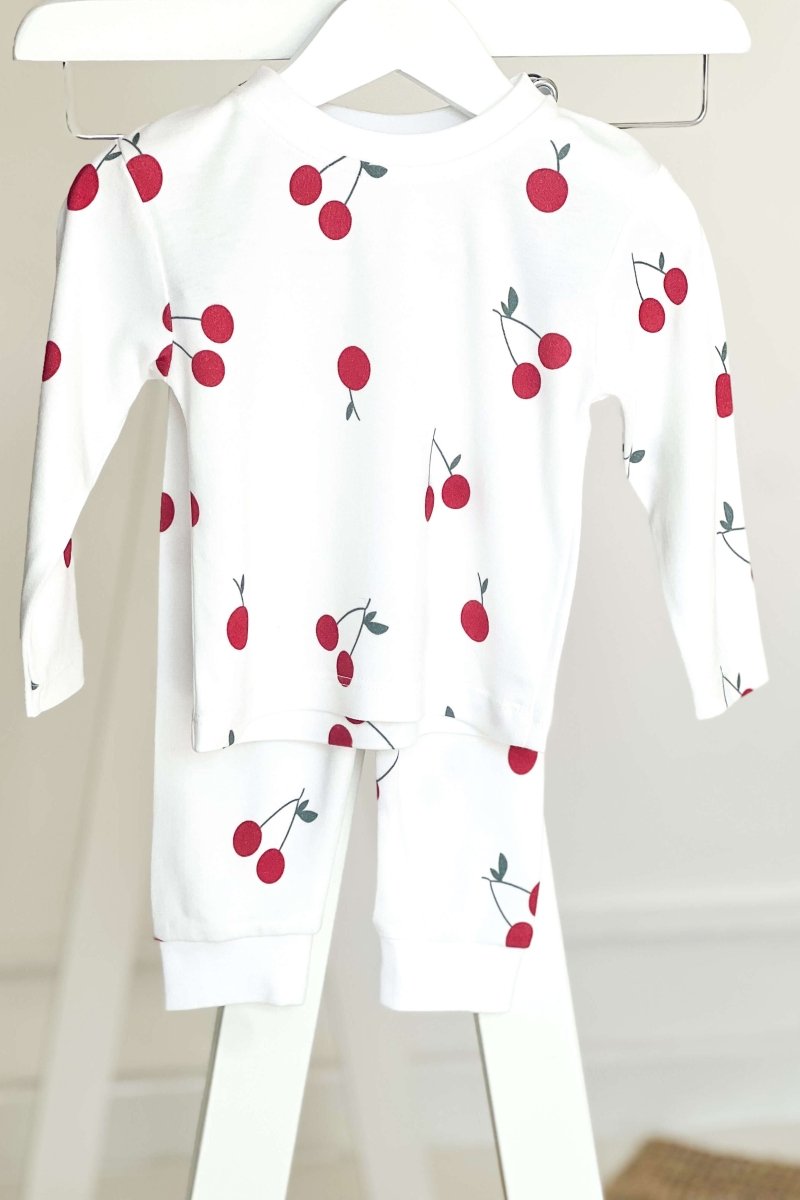 Cherry Bamboo & Organic Cotton Two-Piece Set Long Sleeve Pyjamas - Pyjamas