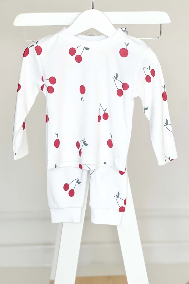 Cherry Bamboo & Organic Cotton Two-Piece Set Long Sleeve Pyjamas - Pyjamas