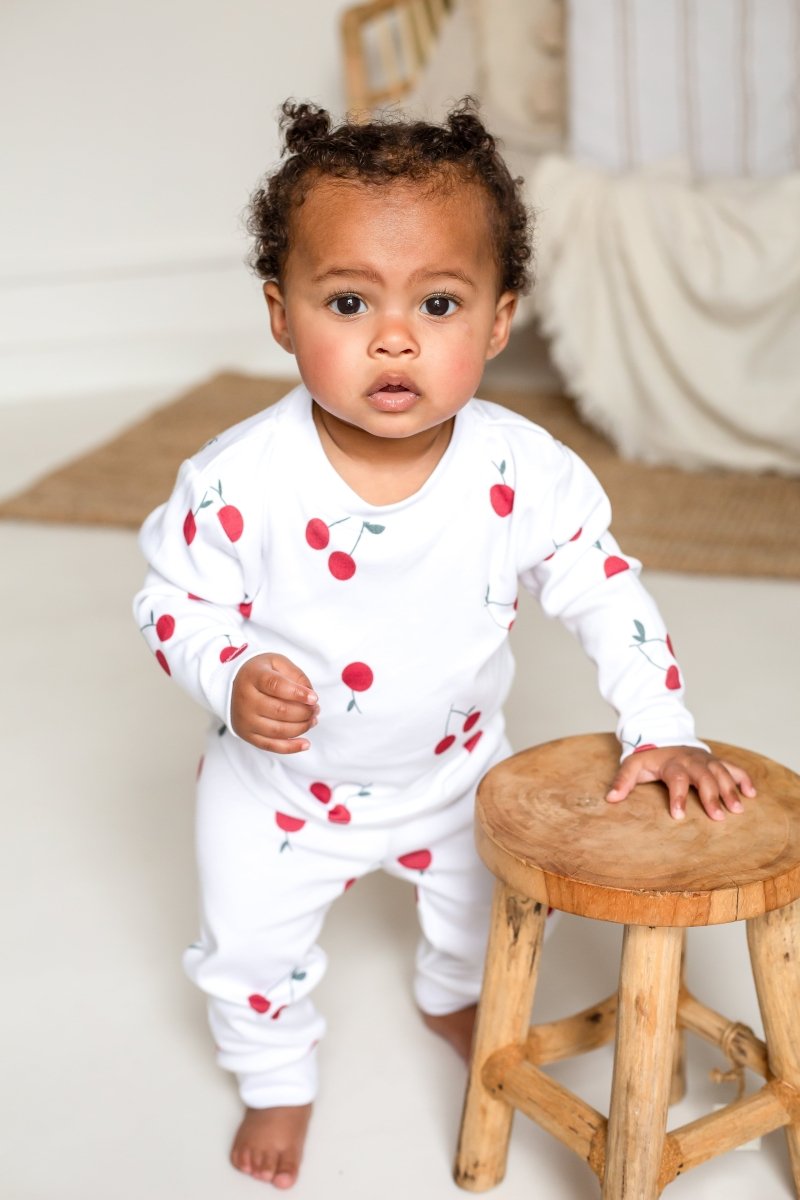 Cherry Bamboo & Organic Cotton Two-Piece Set Long Sleeve Pyjamas - Pyjamas