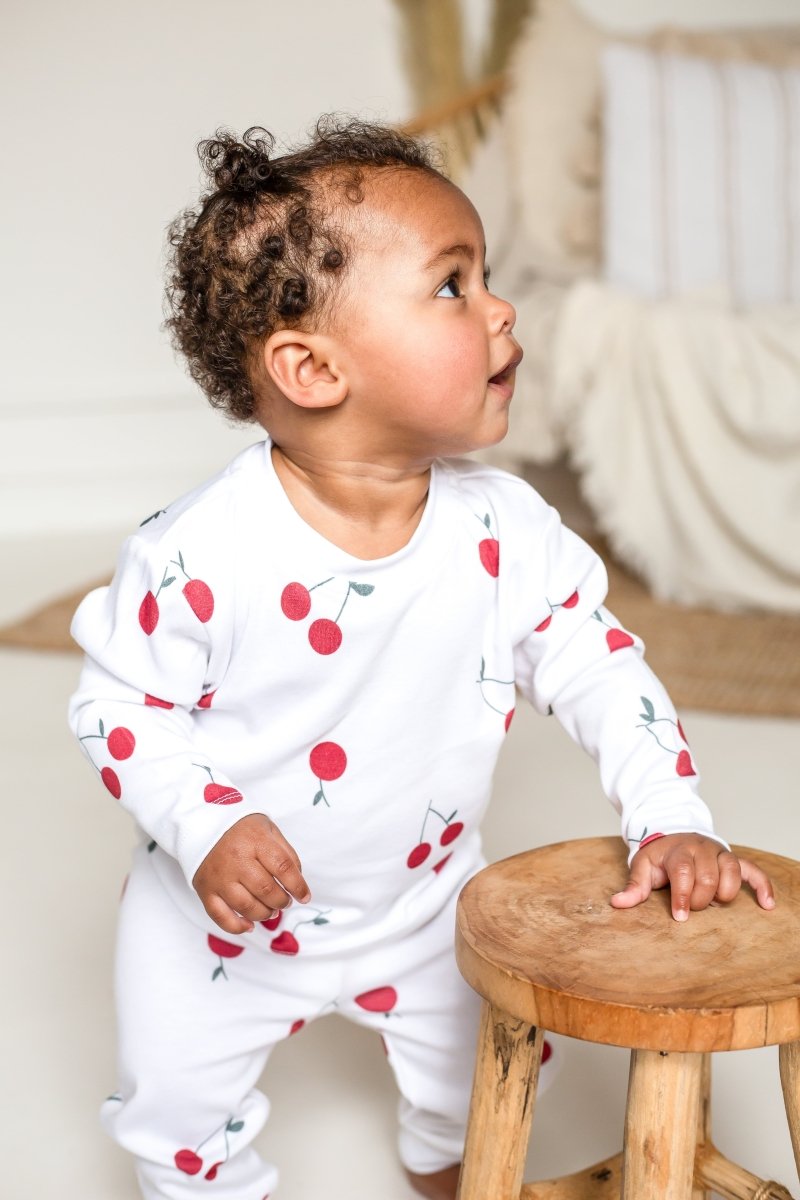 Cherry Bamboo & Organic Cotton Two-Piece Set Long Sleeve Pyjamas - Pyjamas
