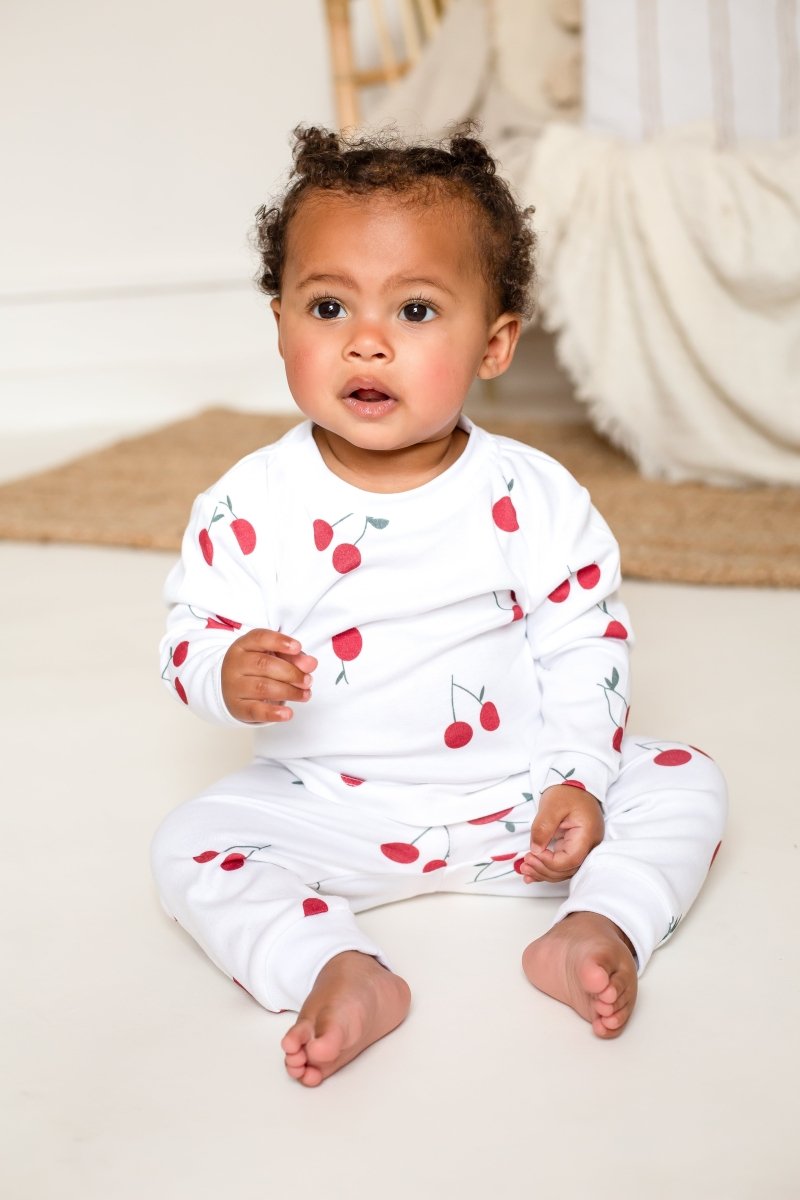 Cherry Bamboo & Organic Cotton Two-Piece Set Long Sleeve Pyjamas - Pyjamas