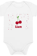 Cherry Personalised Bodysuit in White - Bodysuits