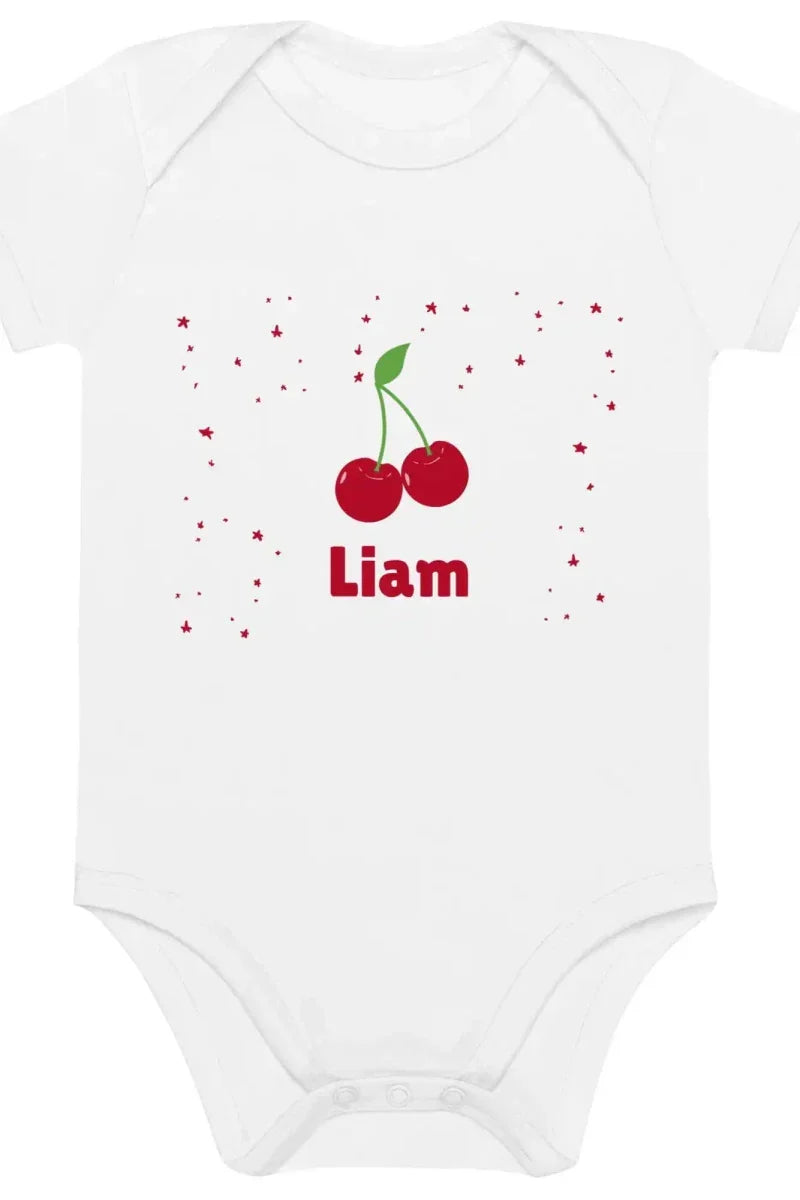 Cherry Personalised Bodysuit in White - Bodysuits
