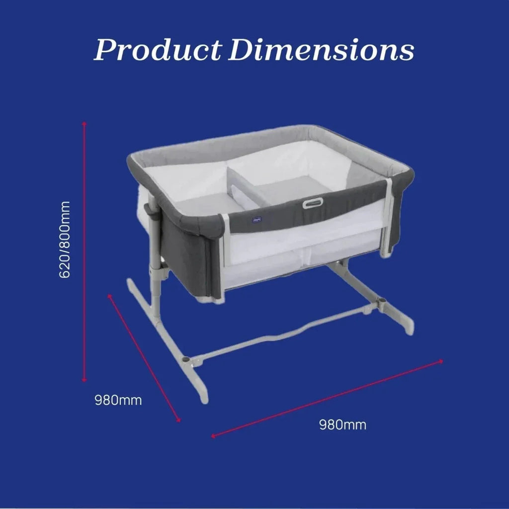 Chicco Next2Me Twins Crib - Magnet Grey - Magnet Grey - Baby Bedside Cribs