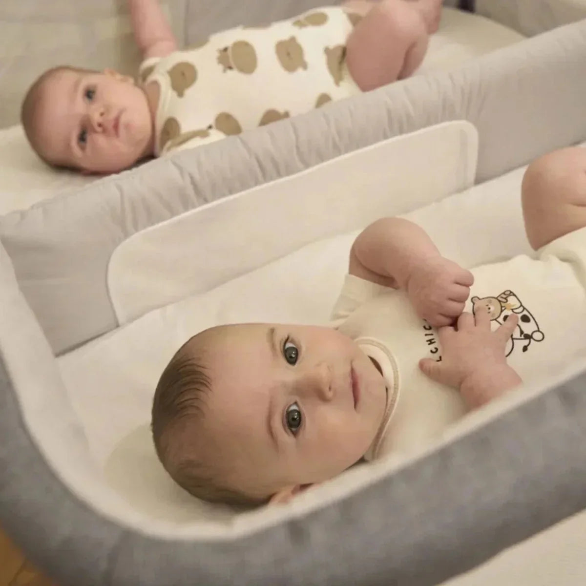 Chicco Next2Me Twins Crib - Magnet Grey - Magnet Grey - Baby Bedside Cribs
