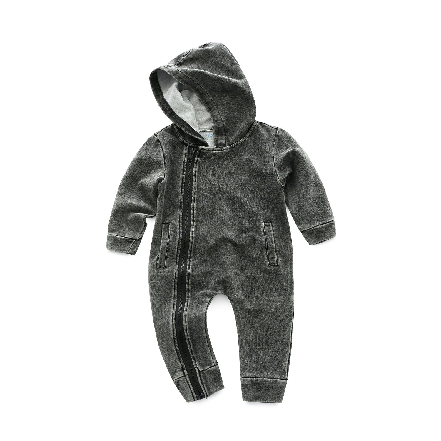 Children’s Clothing Baby Jumpsuit Zipper Shirt - Gray / 80cm