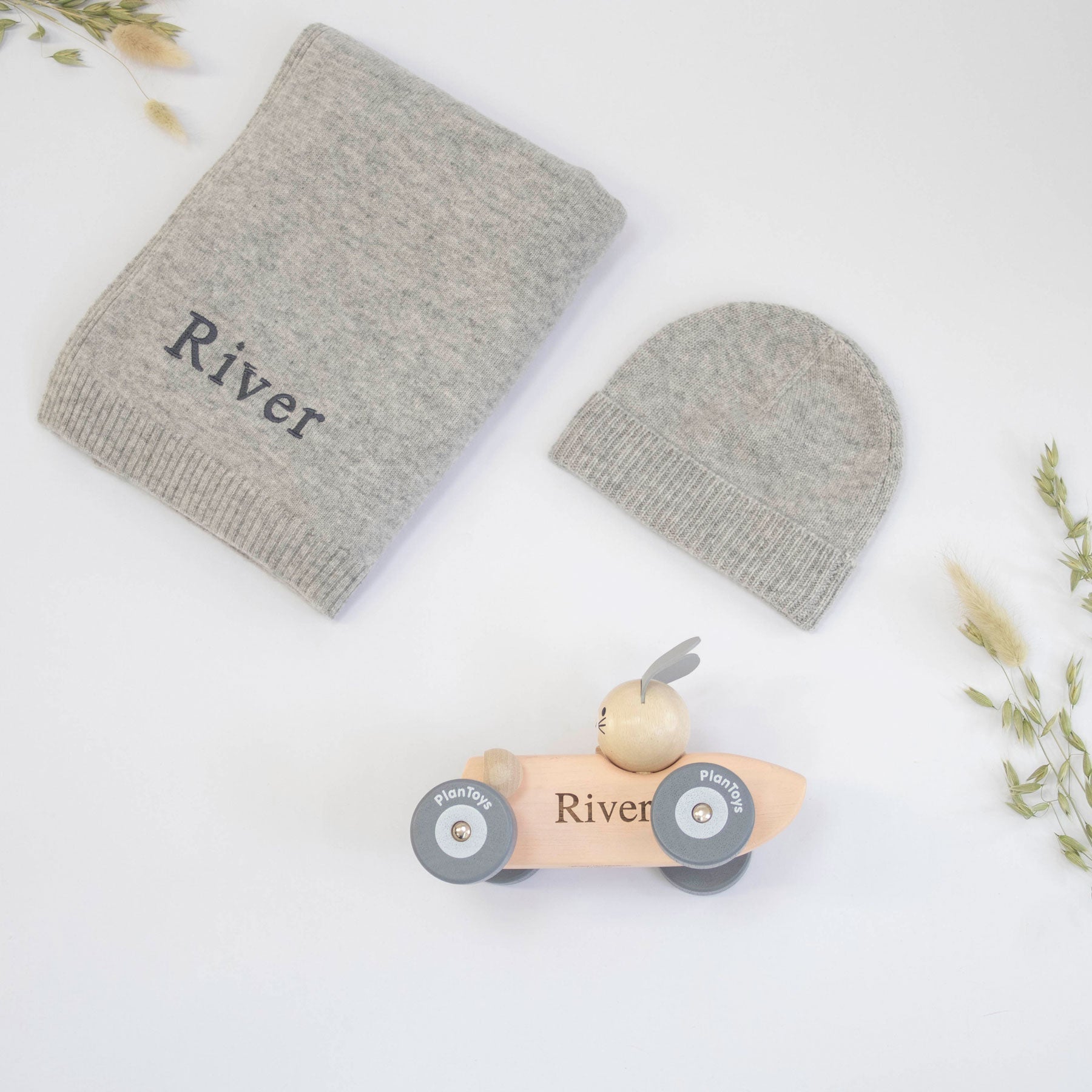 Classic Cashmere Racing Car Set - Bunny - Pink Bunny - Baby