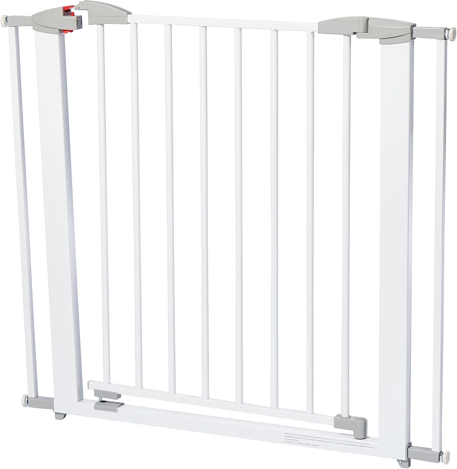 Clippasafe 73-96cm x H76.5cm Metal Pressure Fit Baby & Pet Safety Stair Gate - White - Baby Gate